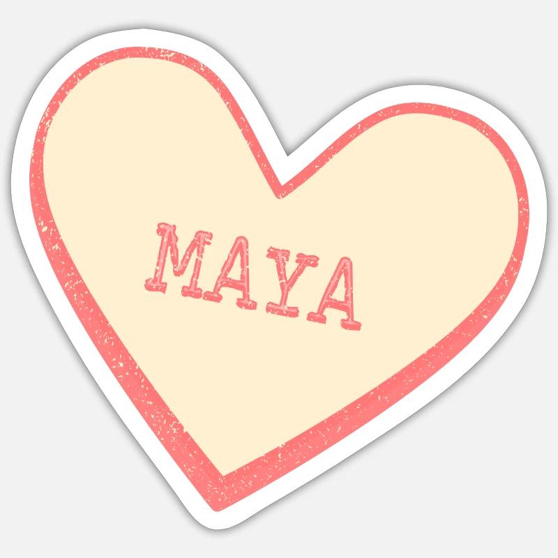 Maya - Sticker Größe S (10 x 10 cm) - Mattweiß