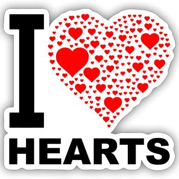 i love hearts 2 - Sticker Größe S (10 x 10 cm) - Mattweiß - Vorne