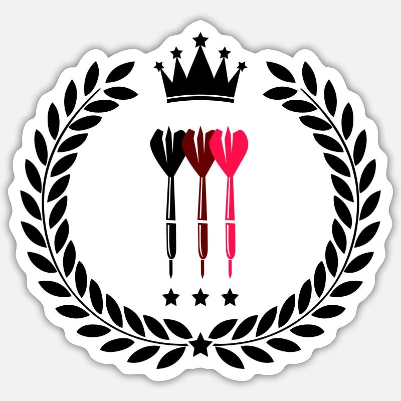 dart - Sticker Größe S (10 x 10 cm) - Mattweiß