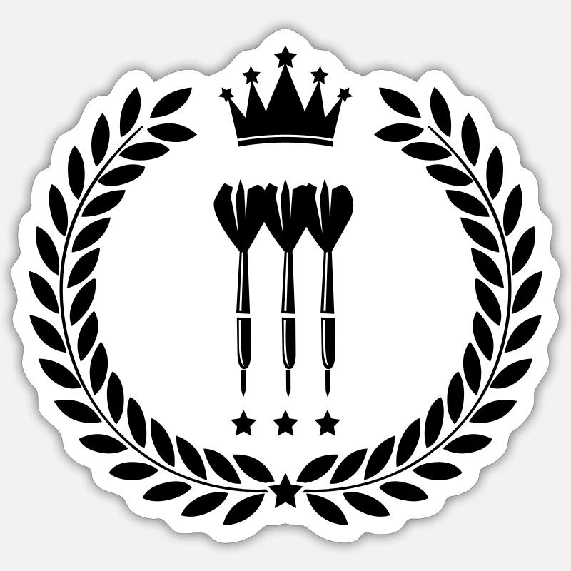 dart - Sticker Größe S (10 x 10 cm) - Mattweiß