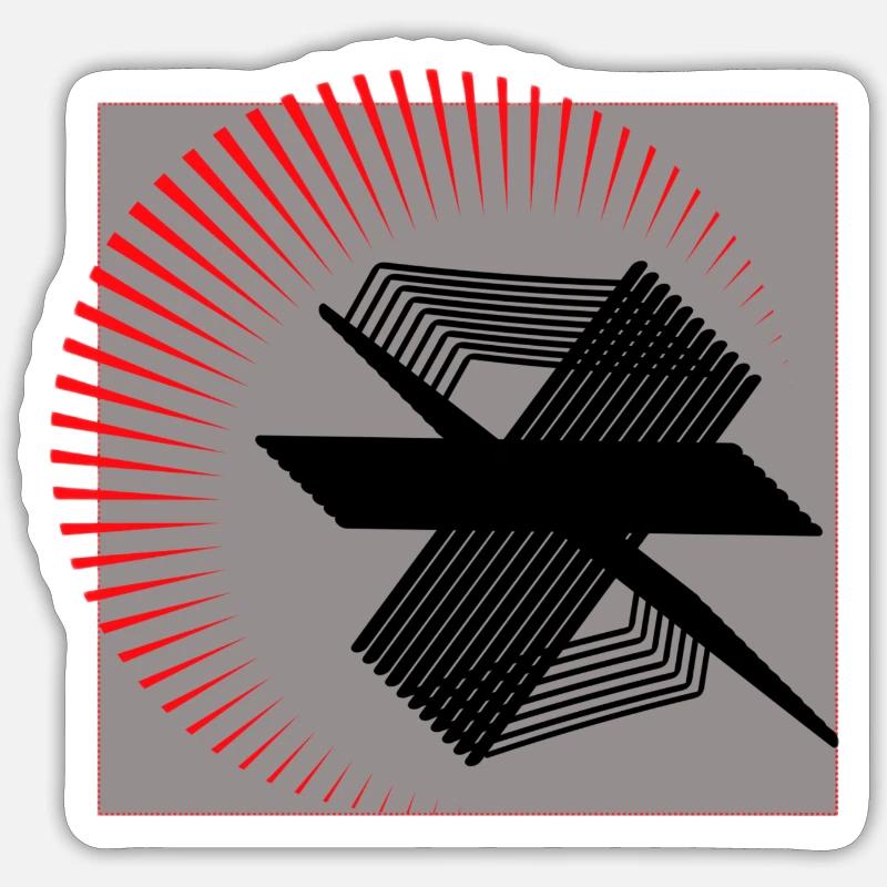 Lines graphik Sticker Größe S (10 x 10 cm)
