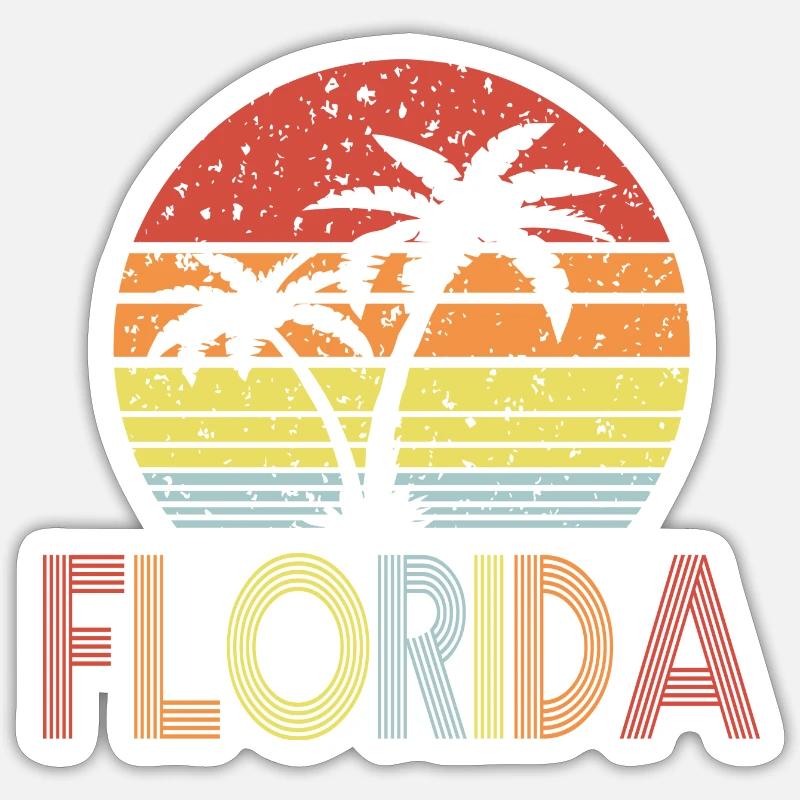Florida - Sticker Größe S (10 x 10 cm) - Mattweiß