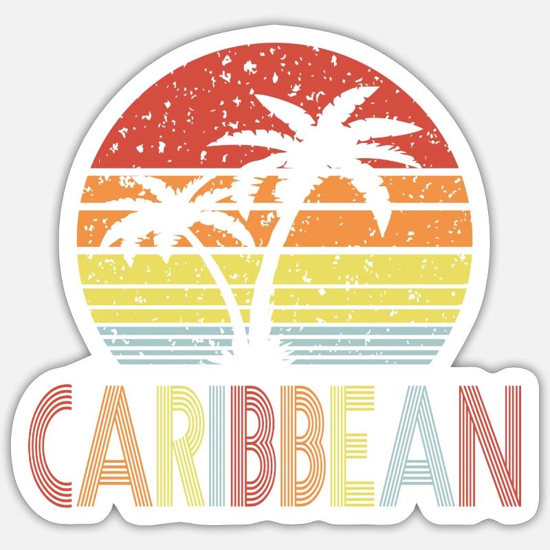 Caribbean - Sticker size S (10 x 10 cm) - white matte
