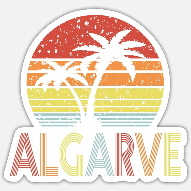 Algarve - Sticker taille S (10 x 10 cm) - blanc mat
