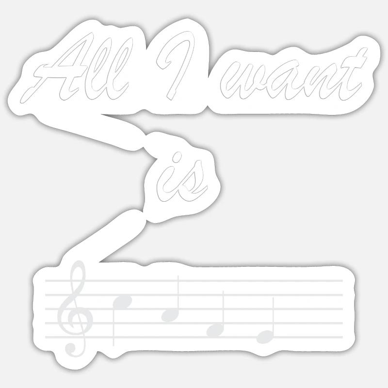All i want is cafe - Sticker Größe S (10 x 10 cm) - Mattweiß