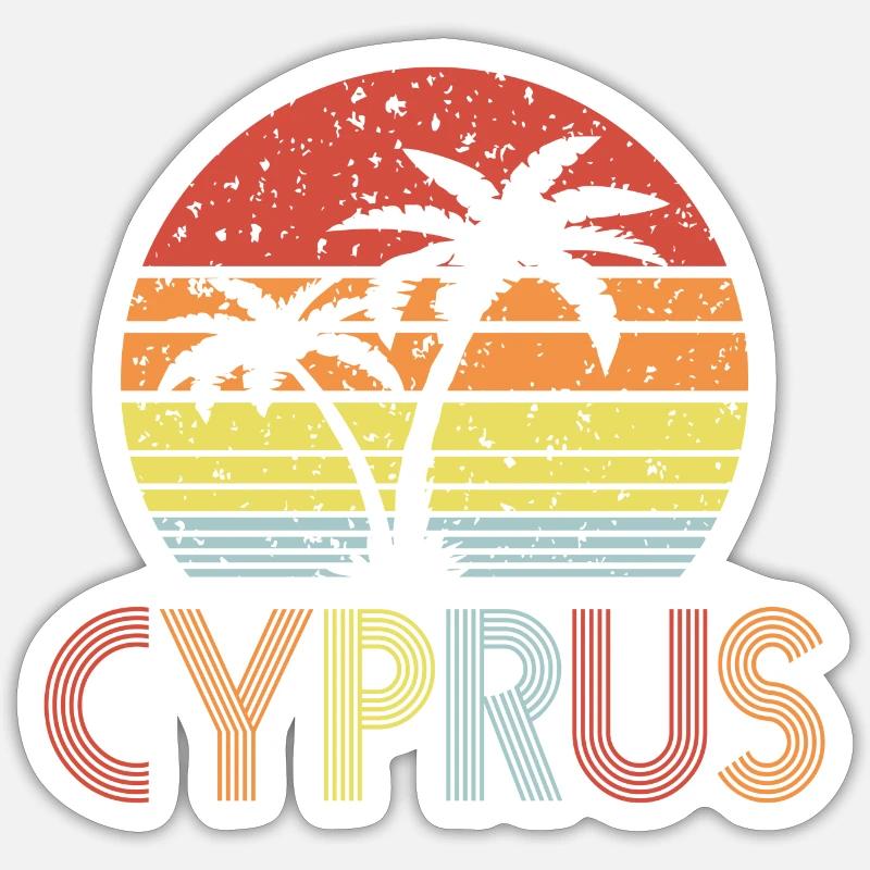 Cyprus - Sticker size S (10 x 10 cm) - white matte