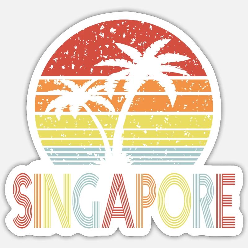 Singapour Sticker taille S (10 x 10 cm)
