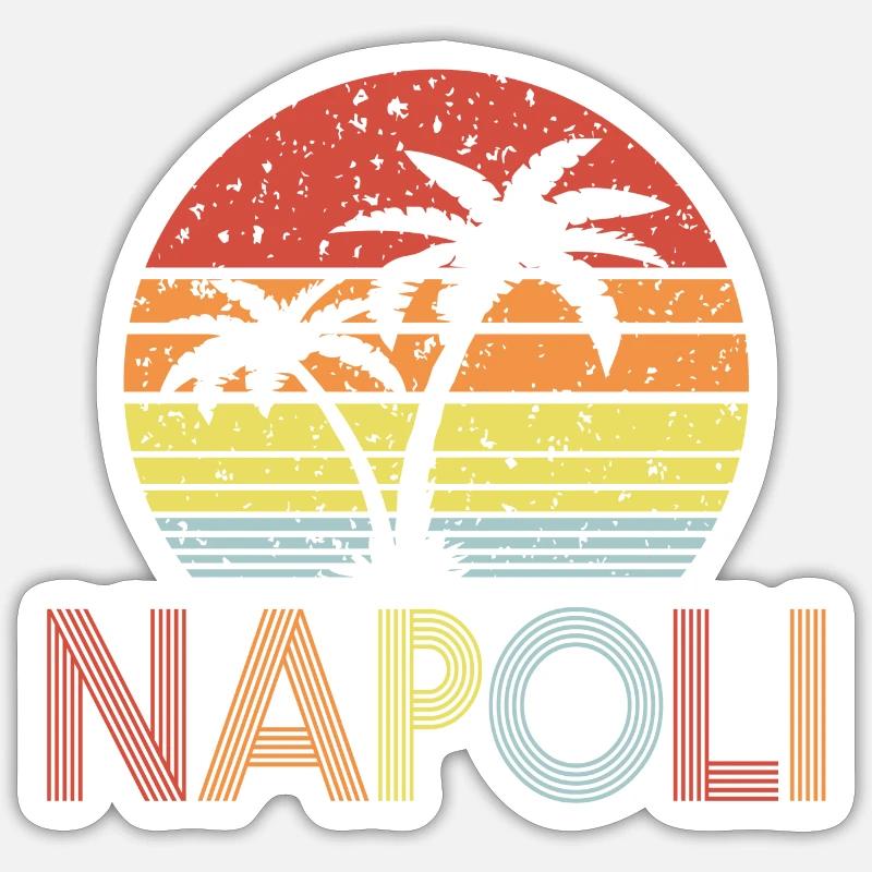 Napoli - Sticker size S (10 x 10 cm) - white matte