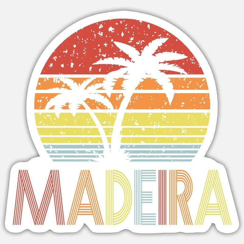 Madère - Sticker taille S (10 x 10 cm) - blanc mat