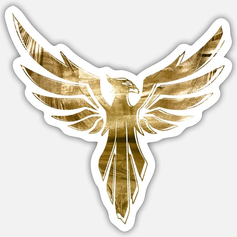phoenix,vogel,graffiti,gold Sticker Größe S (10 x 10 cm)