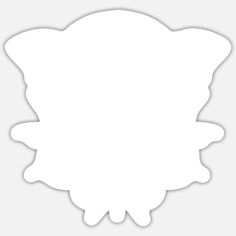 Moth, Moth, Moon, Vines, Gothic, Wicca Sticker size S (10 x 10 cm)