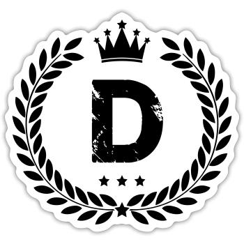 Coat of arms D - Sticker size S (10 x 10 cm) - white matte - Front