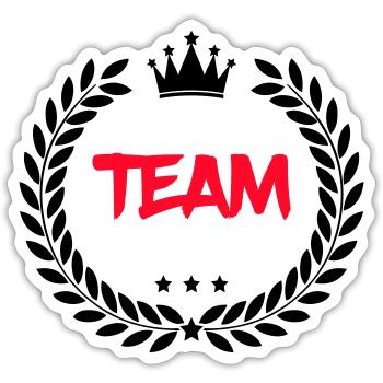 Coat of Arms Team - Sticker size S (10 x 10 cm) - white matte - Front
