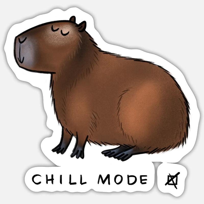 Mode de refroidissement Capybara Sticker taille S (10 x 10 cm)