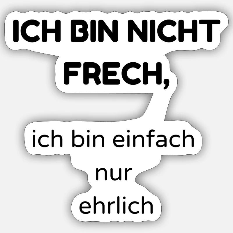 frech - Sticker Größe S (10 x 10 cm) - Mattweiß