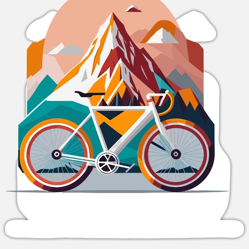 VTT - Sticker taille S (10 x 10 cm) - blanc mat