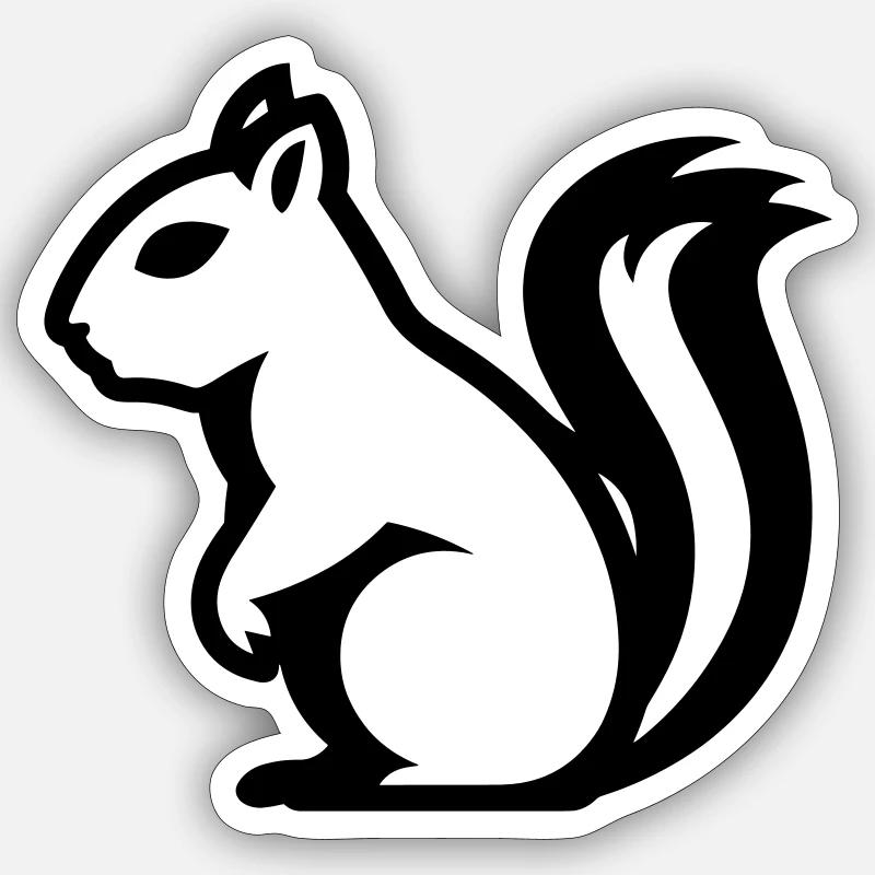 Eichhörnchen Sticker Größe S (10 x 10 cm)