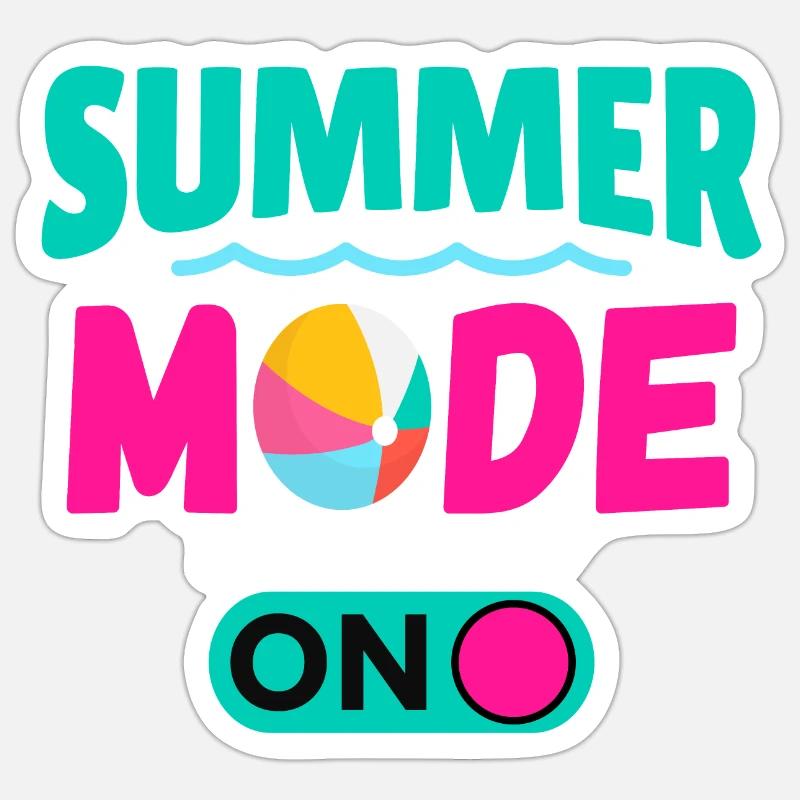 Sommermodus Ein Sticker Größe S (10 x 10 cm)