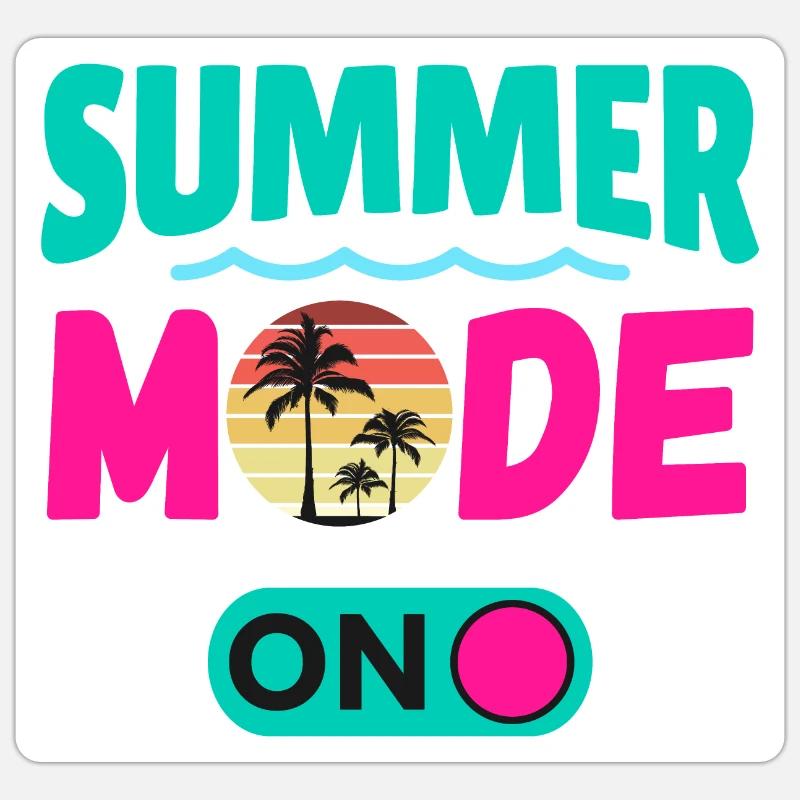 Mode été activé Sticker taille S (10 x 10 cm)