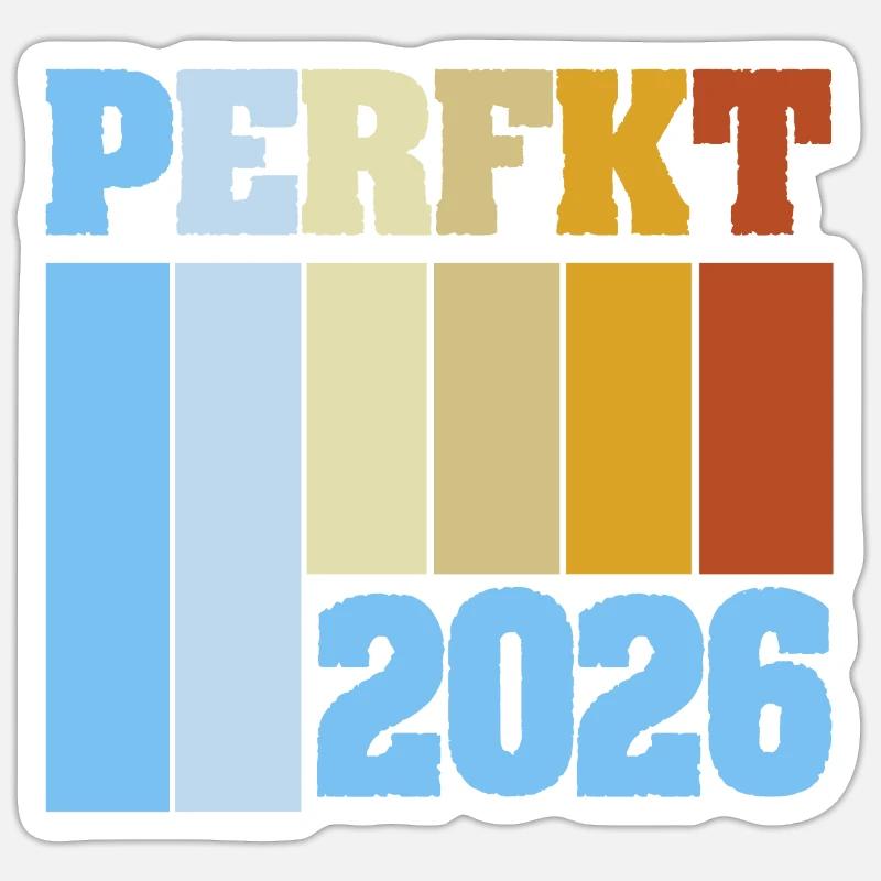 Einzigartig 2026 - Sticker Größe S (10 x 10 cm) - Mattweiß