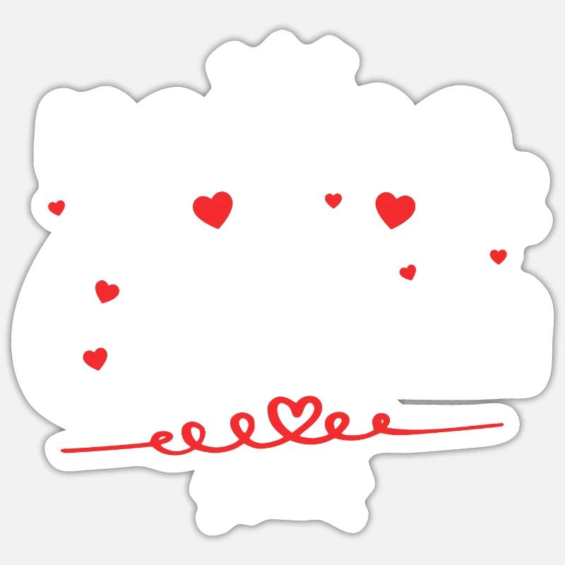 noces de coton Sticker taille S (10 x 10 cm)