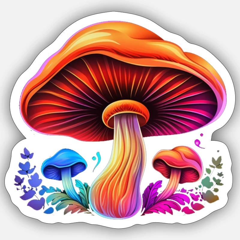 Magic Mushroom Sticker size S (10 x 10 cm)