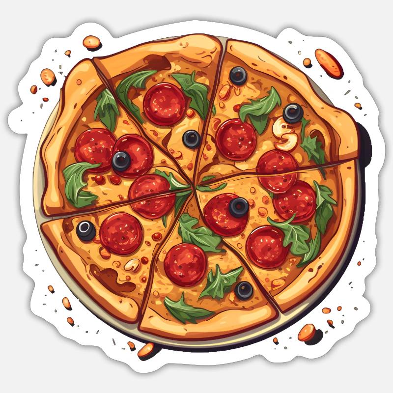 Pizza Sticker taille S (10 x 10 cm)