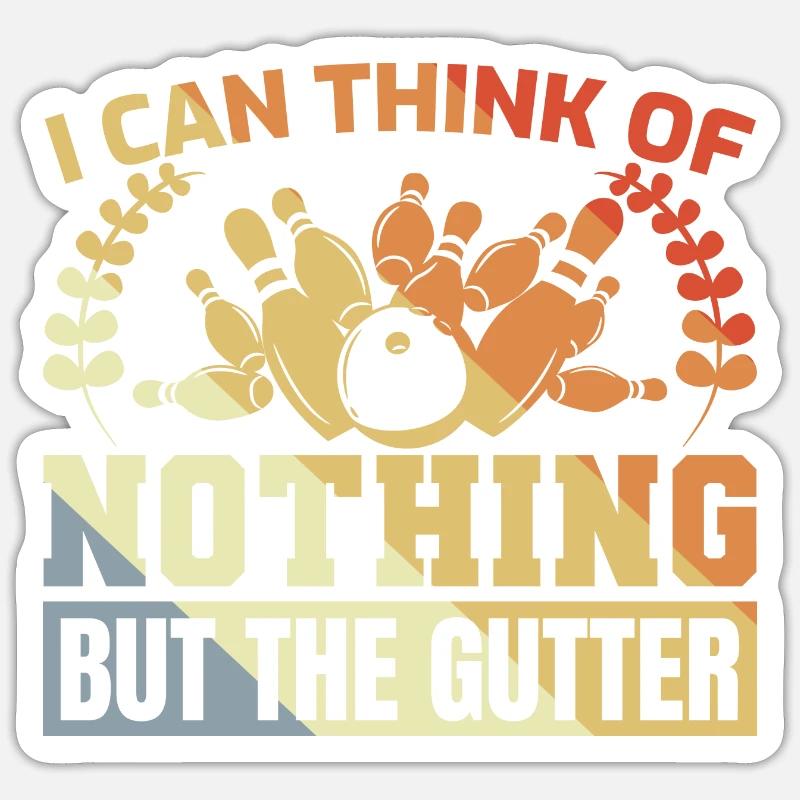 Saying Bowling Player - Sticker size S (10 x 10 cm) - white matte