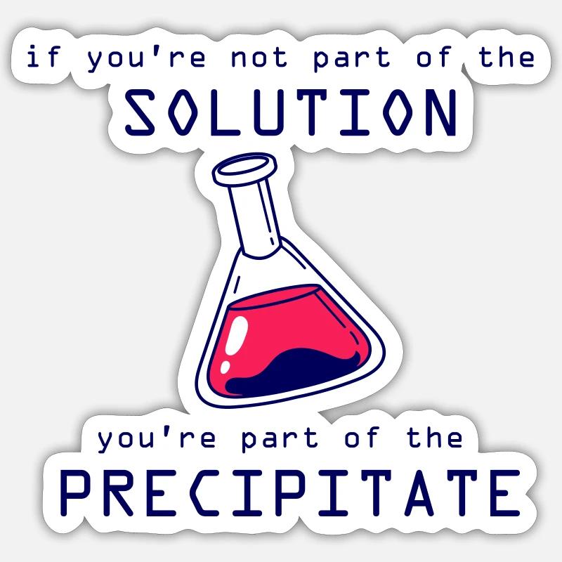 solution - Sticker taille S (10 x 10 cm) - blanc mat