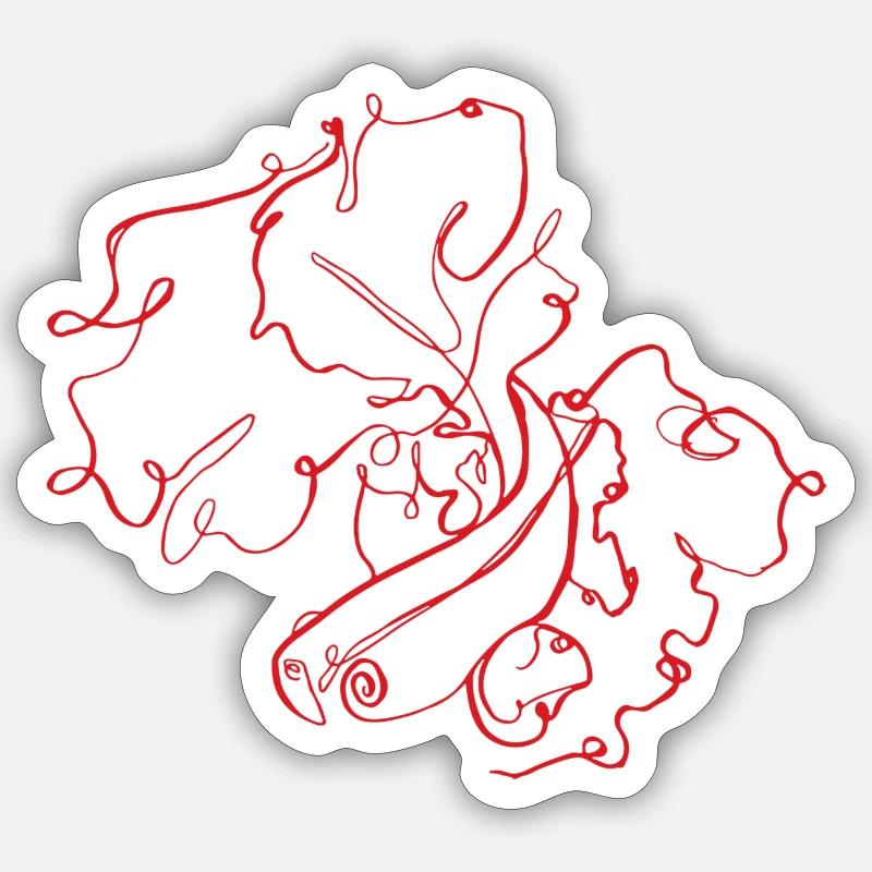 FightingFish - Sticker size S (10 x 10 cm) - white matte