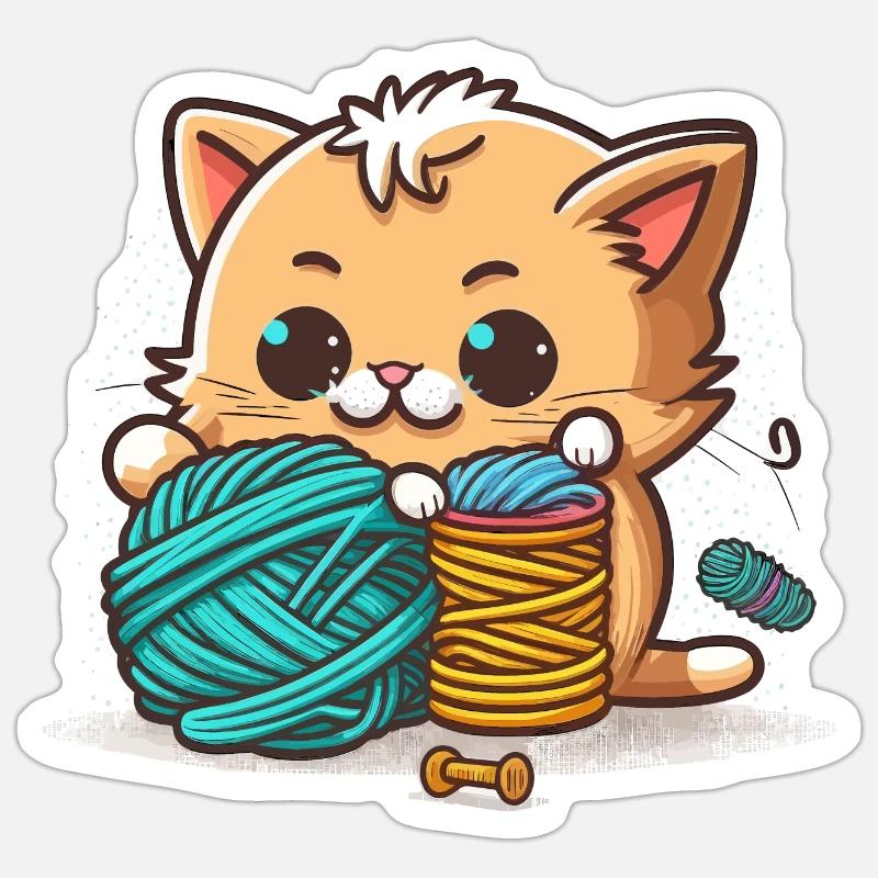 Fuzzy-Spaß Sticker Größe S (10 x 10 cm)