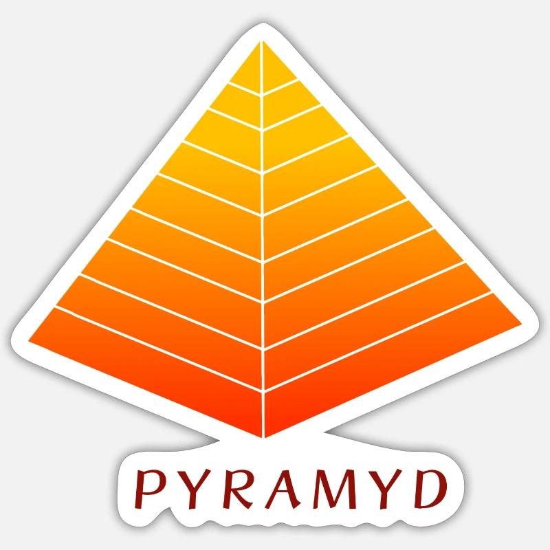 Pyramide - Sticker Größe S (10 x 10 cm) - Mattweiß