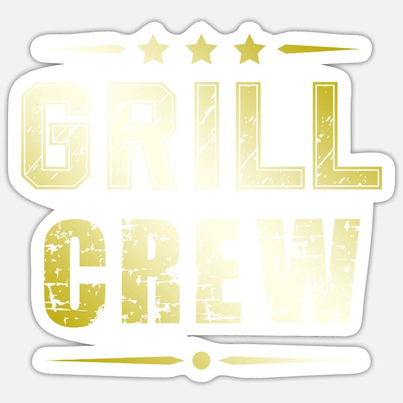 Grill Crew - Sticker size S (10 x 10 cm) - white matte