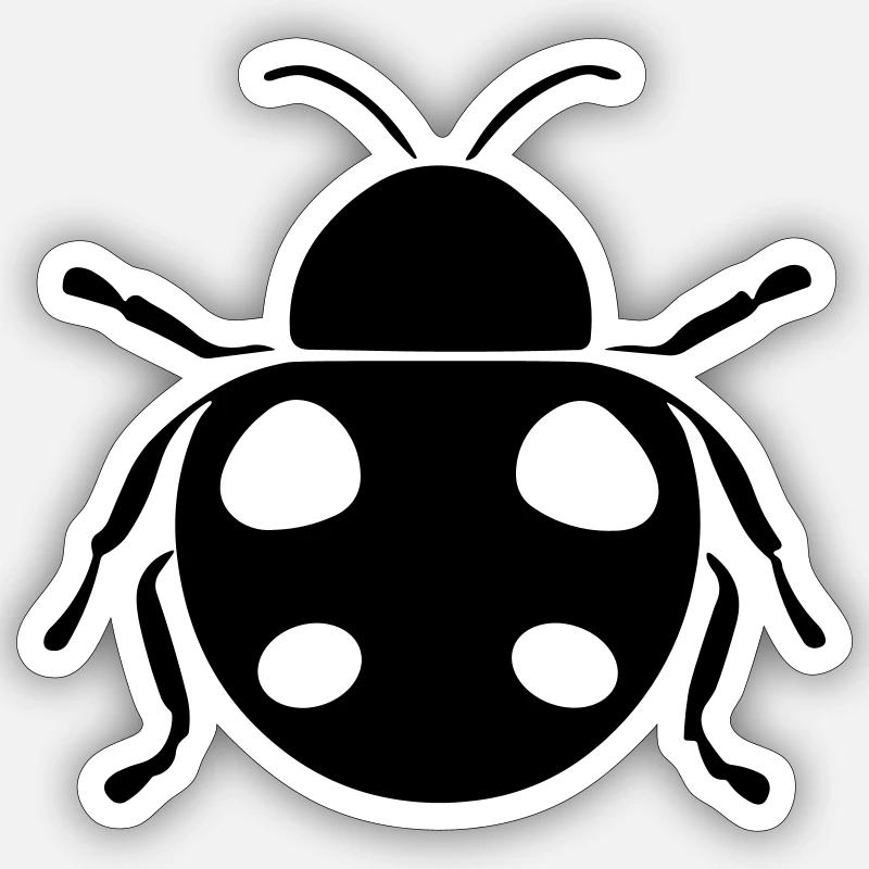 Ladybug - Sticker size S (10 x 10 cm) - white matte