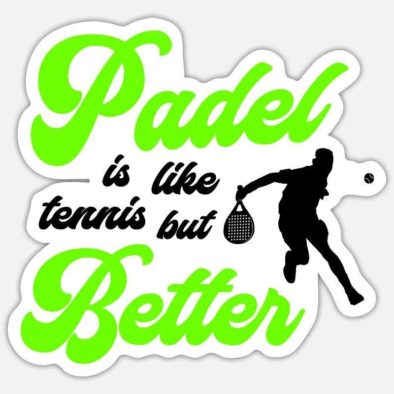 Padel besser Sticker Größe S (10 x 10 cm)