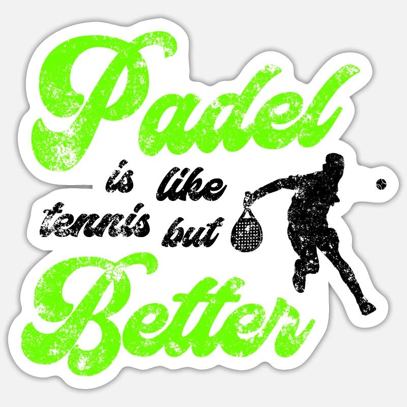 Padel Better - Sticker taille S (10 x 10 cm) - blanc mat