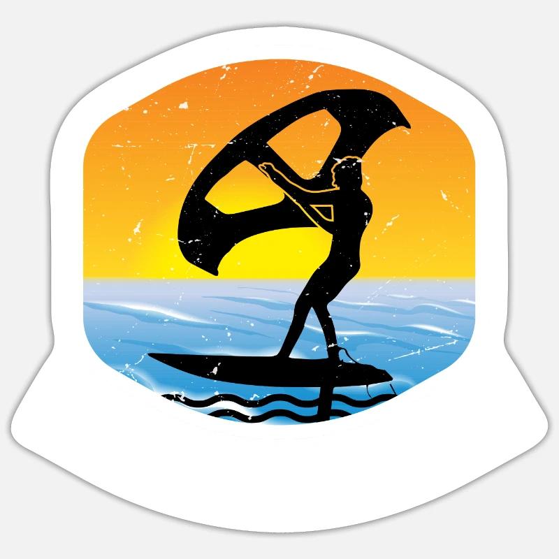 Feel The Freedom Hydrofoil Wingfoil Wingfoiling - Sticker Größe S (10 x 10 cm) - Mattweiß