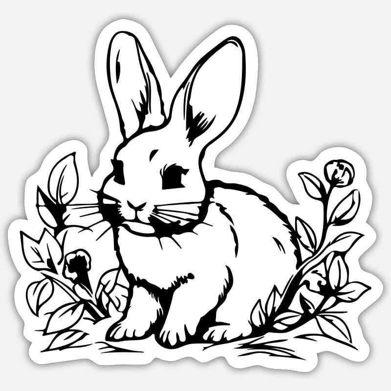 cutebunny - Sticker size S (10 x 10 cm) - white matte