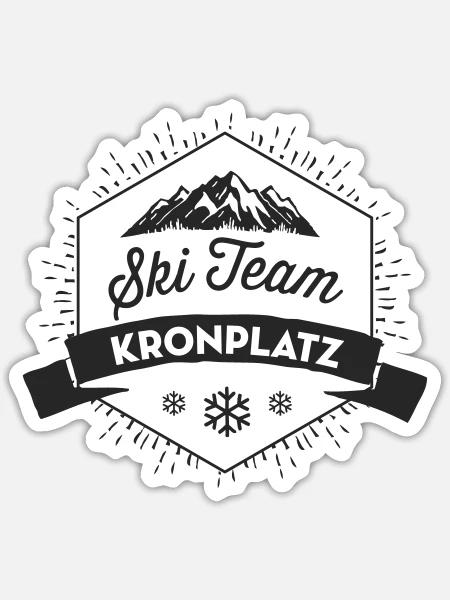 Skiteam Kronplatz - Sticker Größe S (10 x 10 cm) - Mattweiß