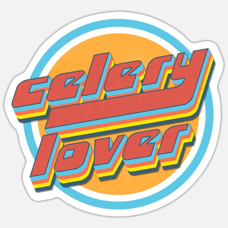 Celery Lover - Sticker size S (10 x 10 cm) - white matte