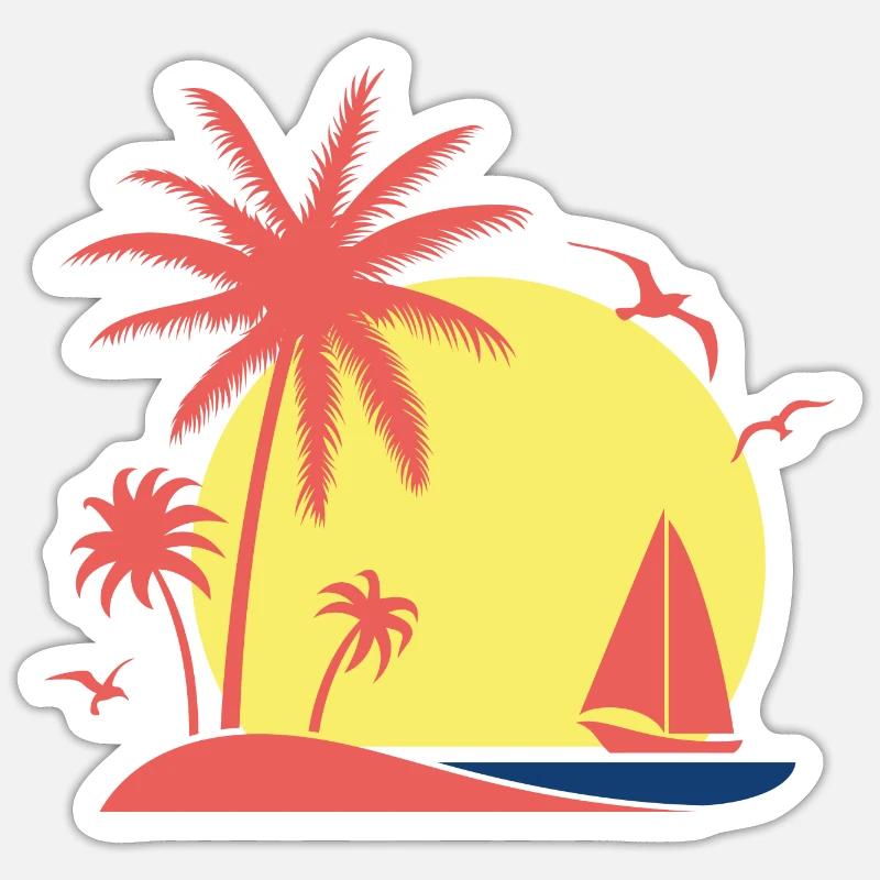 Sommer - Sticker Größe S (10 x 10 cm) - Mattweiß
