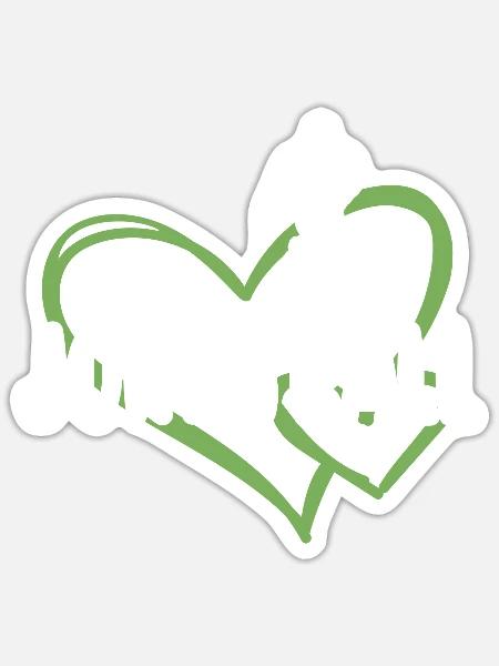 Sport Heart Jorkyball - Sticker Größe S (10 x 10 cm) - Mattweiß