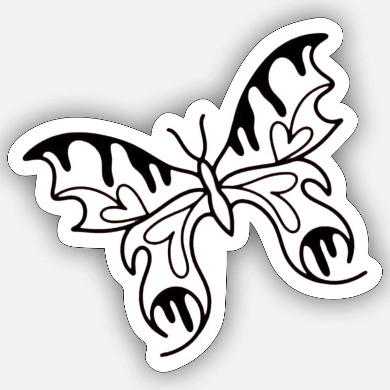 papillon Sticker taille S (10 x 10 cm)