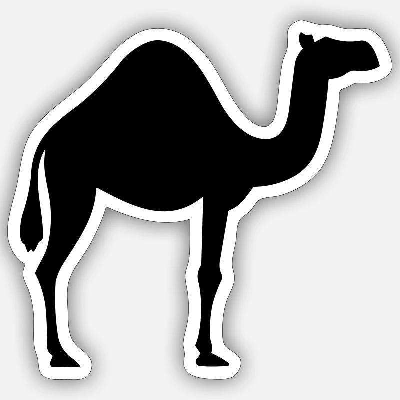 Camel - Sticker size S (10 x 10 cm) - white matte