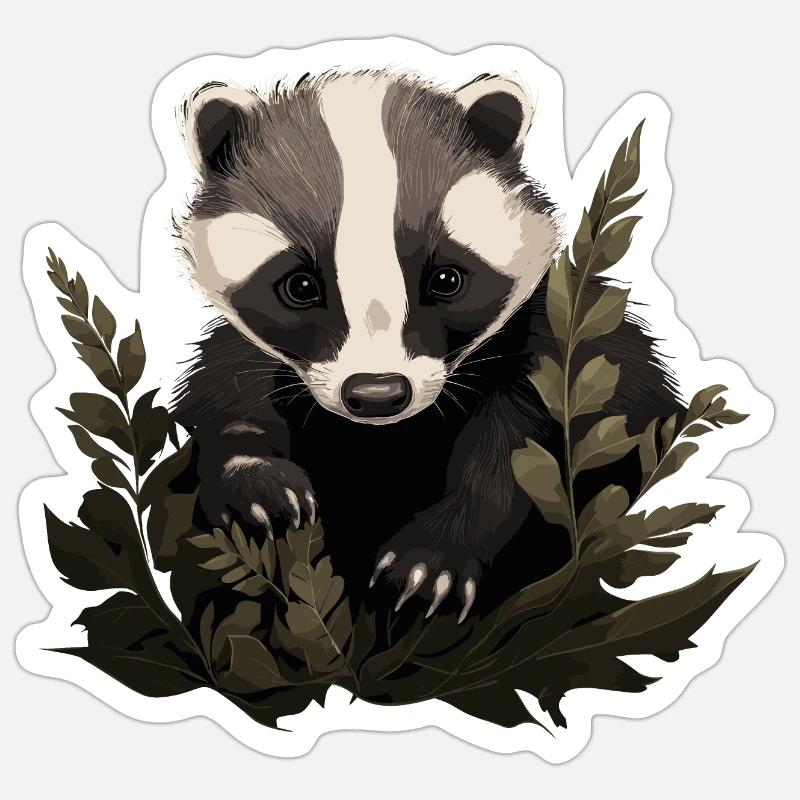 Bébé Stinktier Skunk Sticker taille S (10 x 10 cm)