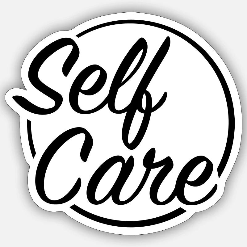 Self Care - Sticker Größe S (10 x 10 cm) - Mattweiß