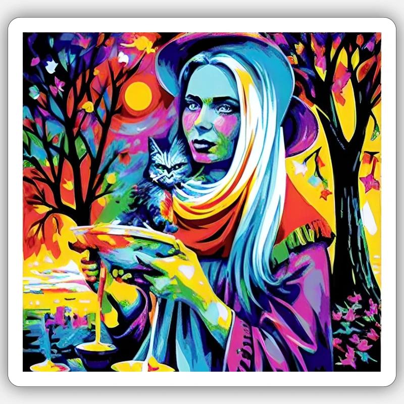 Sorcière Sticker taille S (10 x 10 cm)