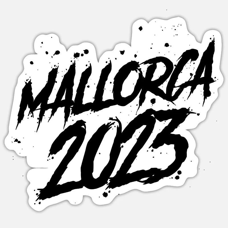 Majorque 2023 - Sticker taille S (10 x 10 cm) - blanc mat