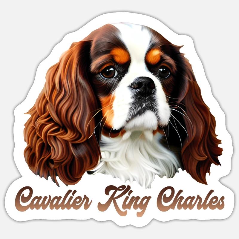 Cavalier King Charles CKC - Sticker size S (10 x 10 cm) - white matte