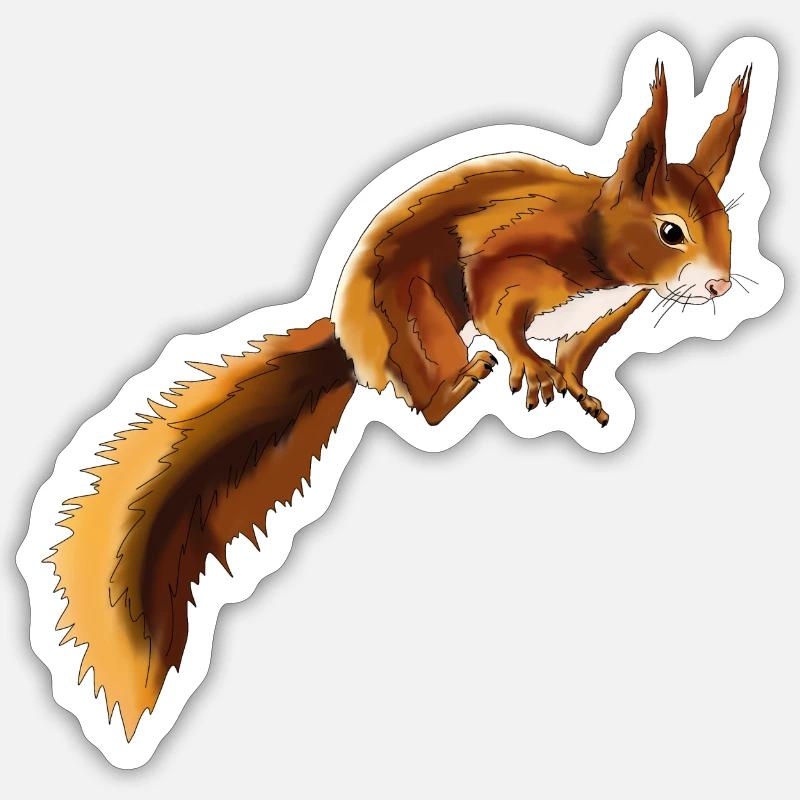 Eichhörnchen 1 Sticker Größe S (10 x 10 cm)